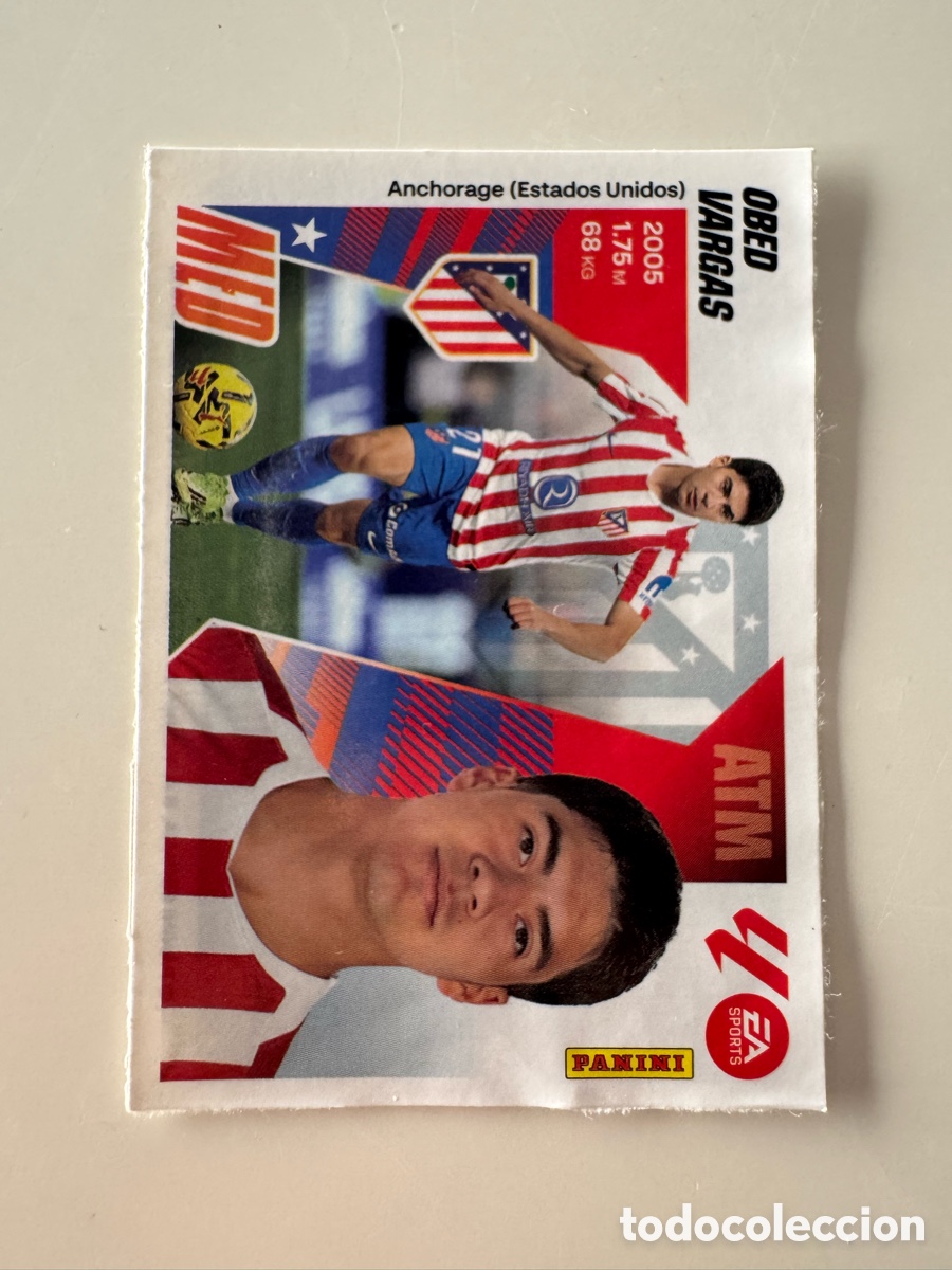 Cromos de Futebol: PANINI LIGA ESTE 2025-2026 25 26 &ndash; N&ordm; 4 &ndash; OBED VARGAS Atl&eacute;tico de Madrid Actualizaci&oacute;n
