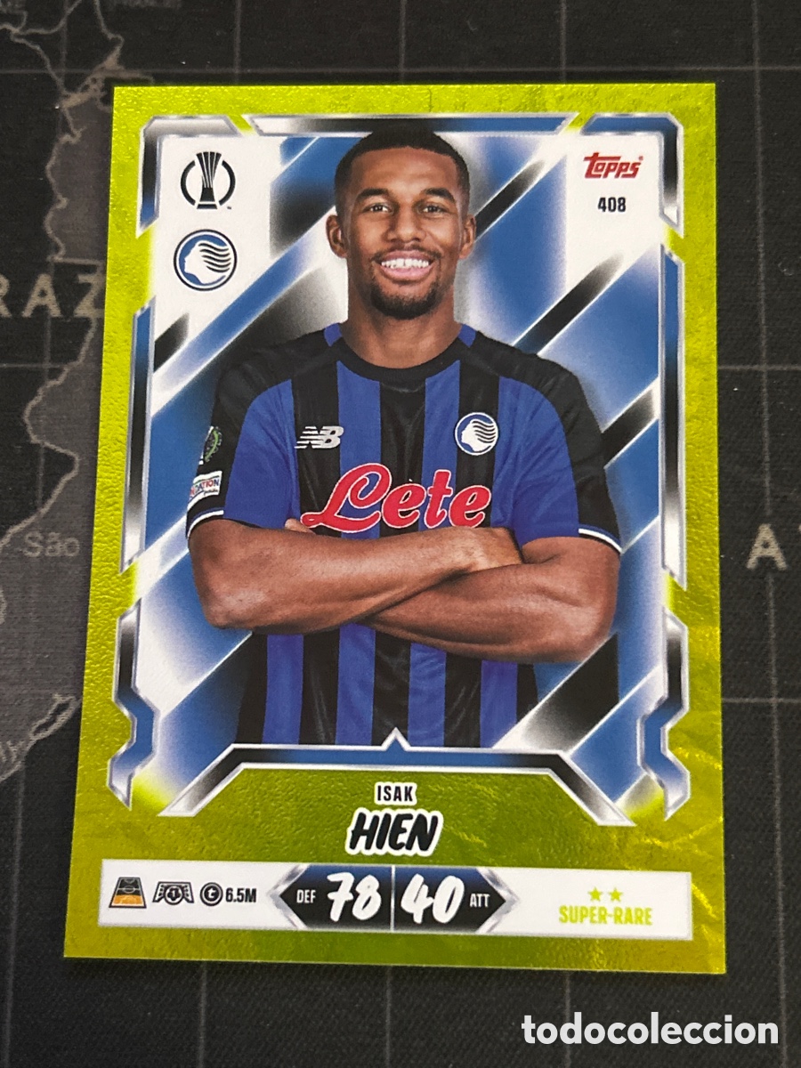 Fu&szlig;ball-Sticker: 408 ISAK HIEN (ATALANTA) SUPER RARE PARALELA CHAMPIONS LEAGUE TOPPS MATCH ATTAX 2026 2027 26 27