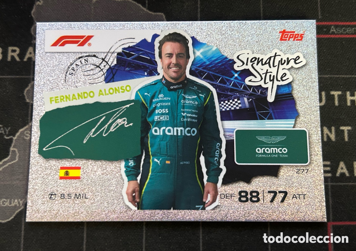 Cromos de Futebol: 277 FERNANDO ALONSO (ASTON MARTIN) SIGNATURE STYLE TOPPS TURBO ATTAX F1 FORMULA 1 2026