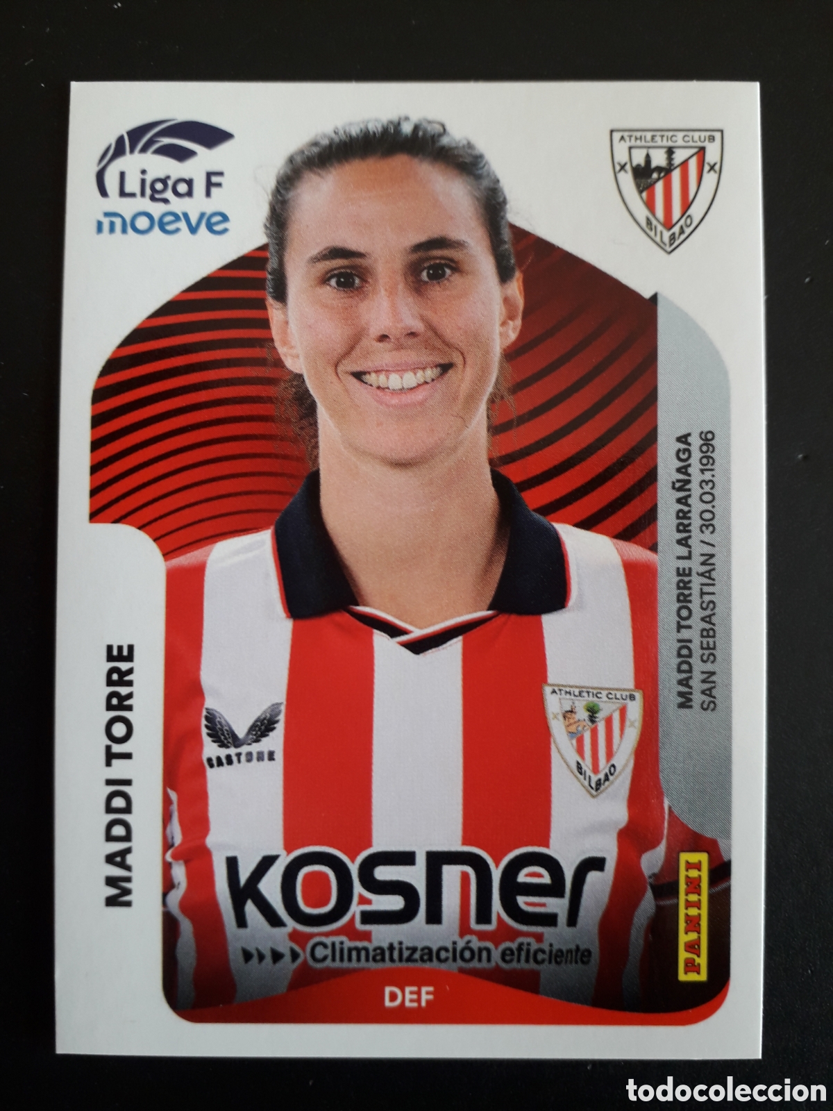 Football Stickers: MADDI TORRE ATHLETIC BILBAO N&deg; 27 LIGA F FEMENINA 2025 2026 25 26 PANINI SIN PEGAR PEDIDO M&Iacute;NIMO 3&euro;.
