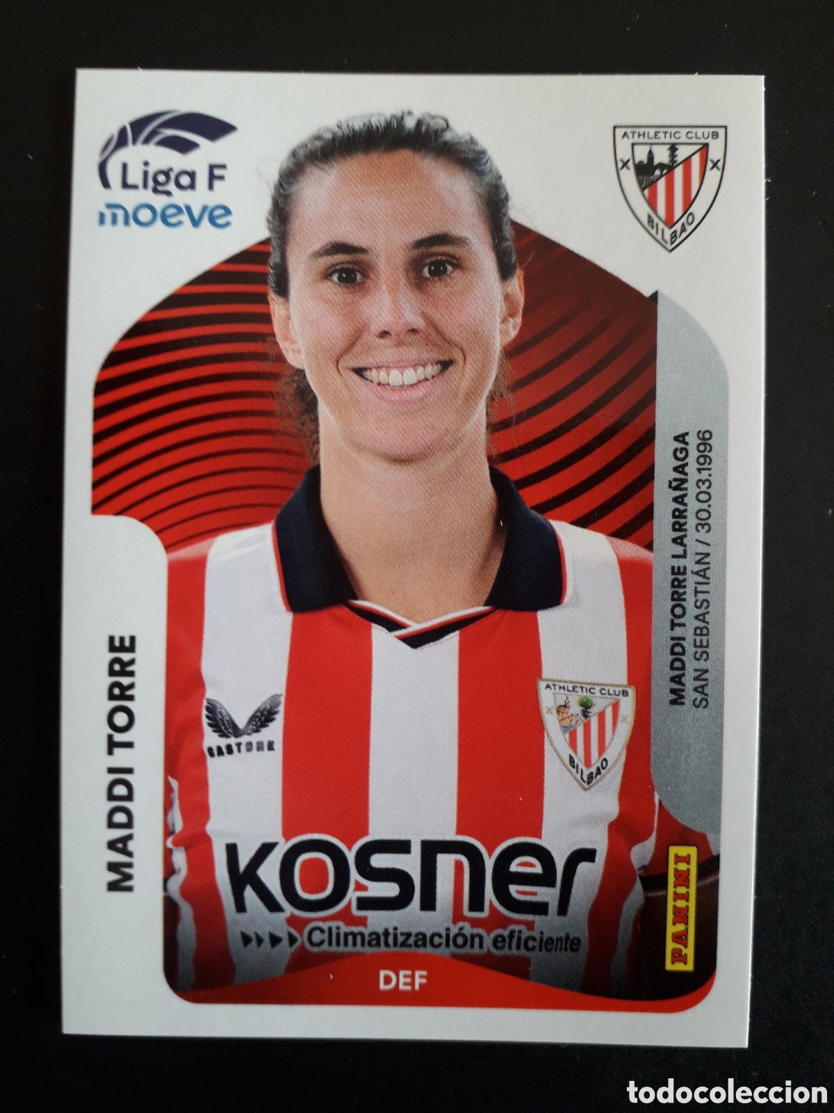 Football Stickers: MADDI TORRE ATHLETIC BILBAO N&deg; 27 LIGA F FEMENINA 2025 2026 25 26 PANINI SIN PEGAR PEDIDO M&Iacute;NIMO 3&euro;.