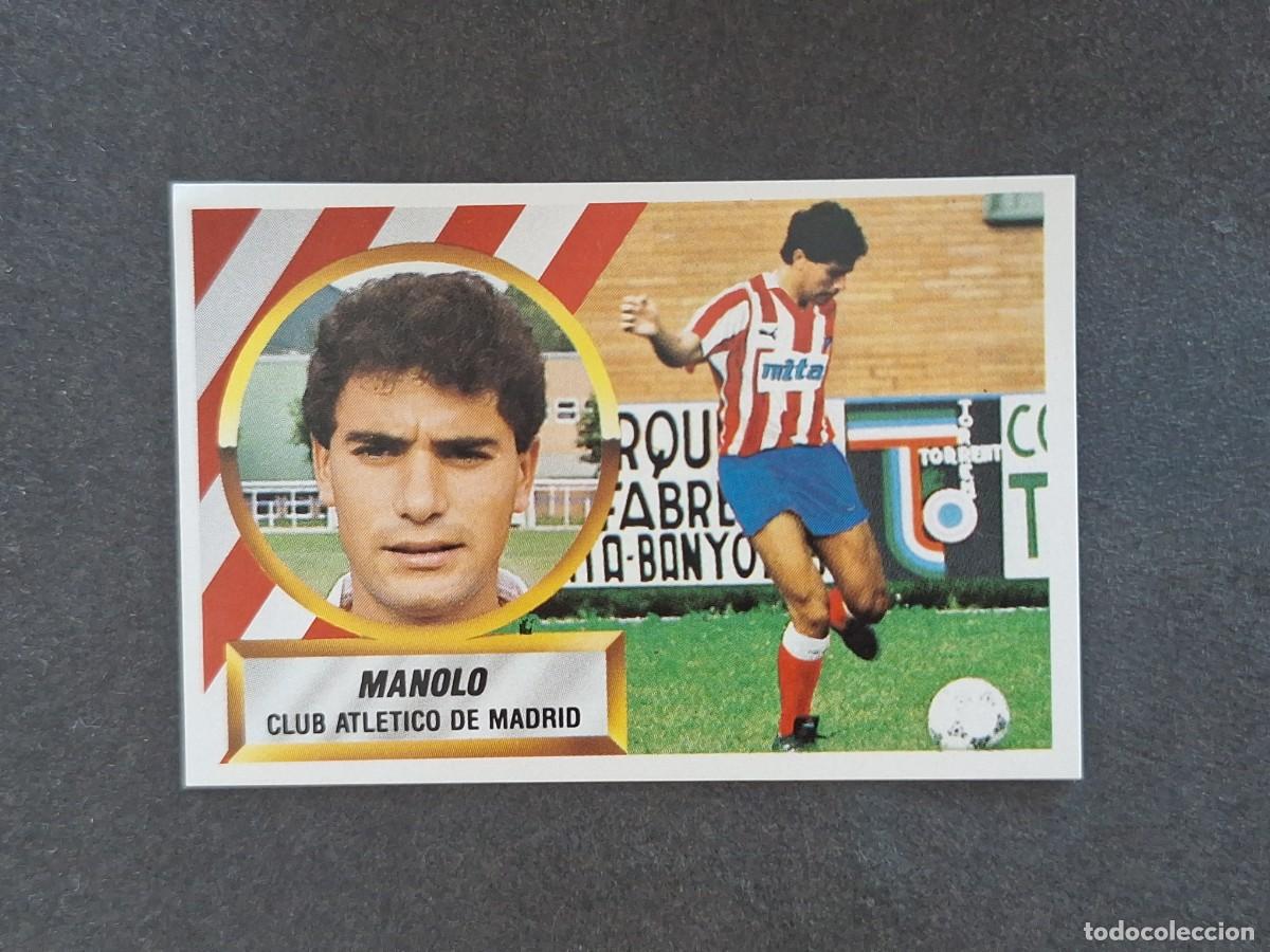 Cartes &agrave; collectionner de Football: L5 MANOLO ATLETICO DE MADRID LIGA ESTE 1988 1989 88 89 NUNCA PEGADO SIN PEGAR