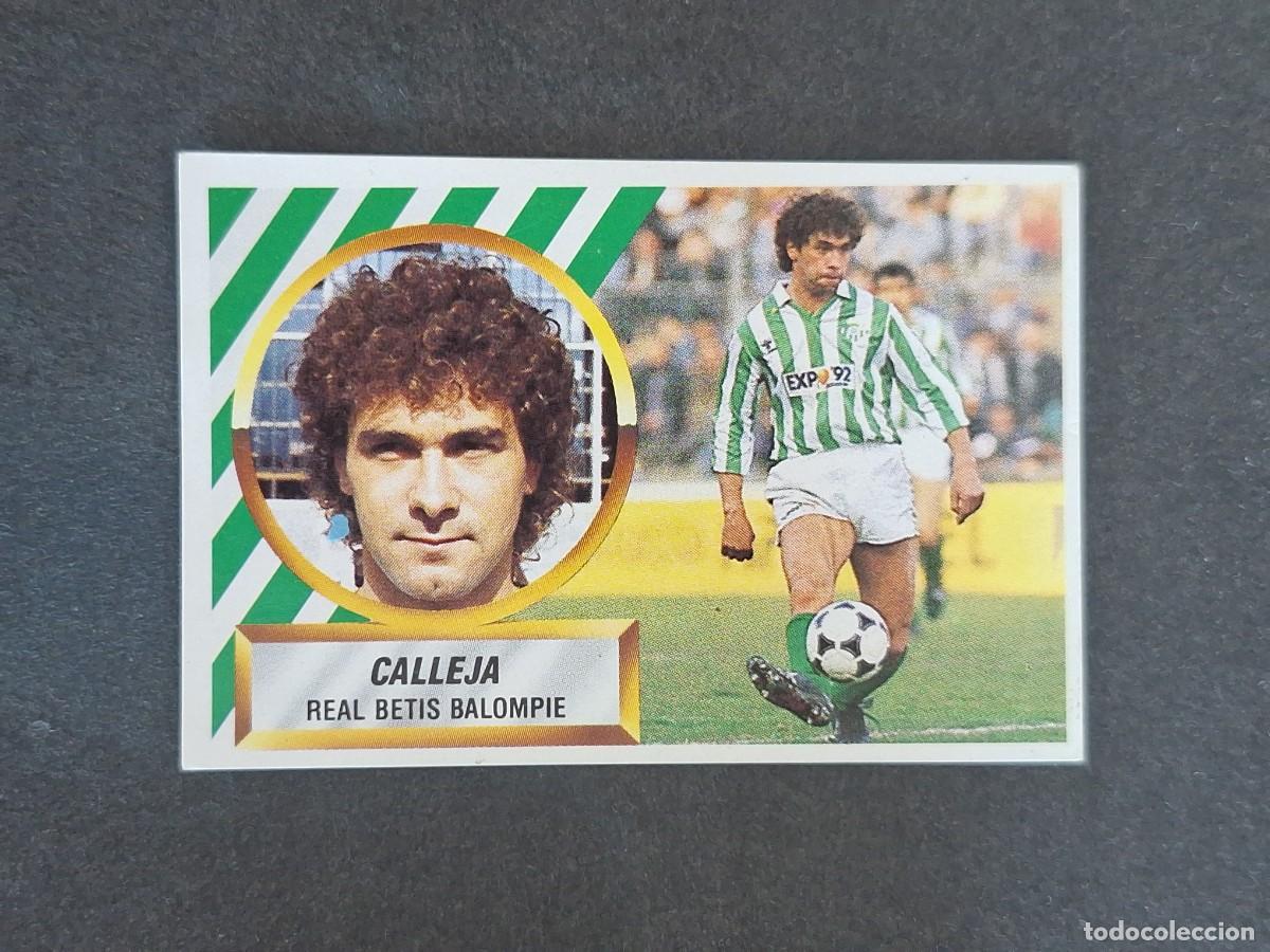 Figurine di Calcio: L5 CALLEJA REAL BETIS BALOMPIE LIGA ESTE 1988 1989 88 89 NUNCA PEGADO SIN PEGAR