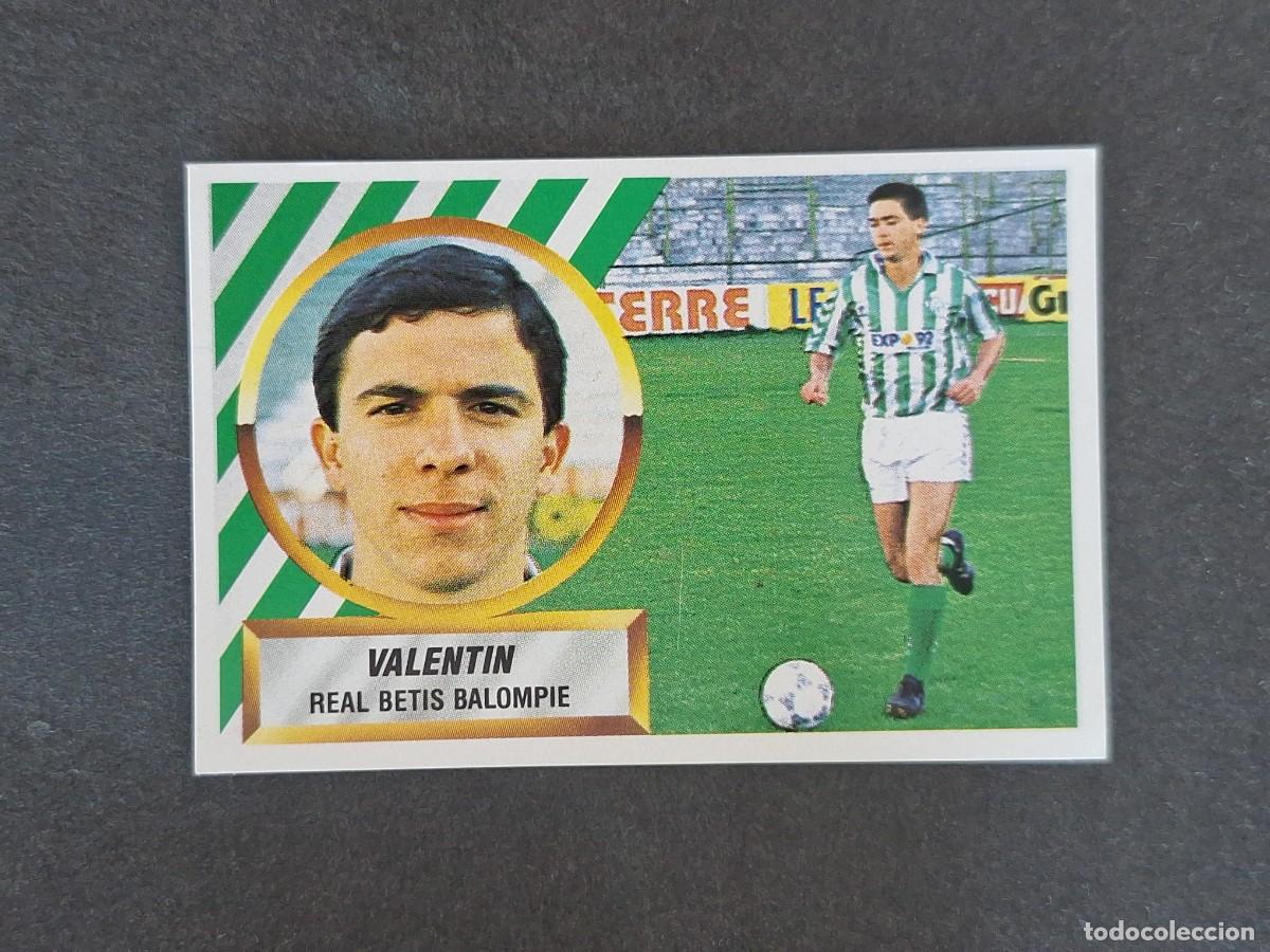 Fu&szlig;ball-Sticker: L5 VALENTIN REAL BETIS BALOMPIE LIGA ESTE 1988 1989 88 89 NUNCA PEGADO SIN PEGAR