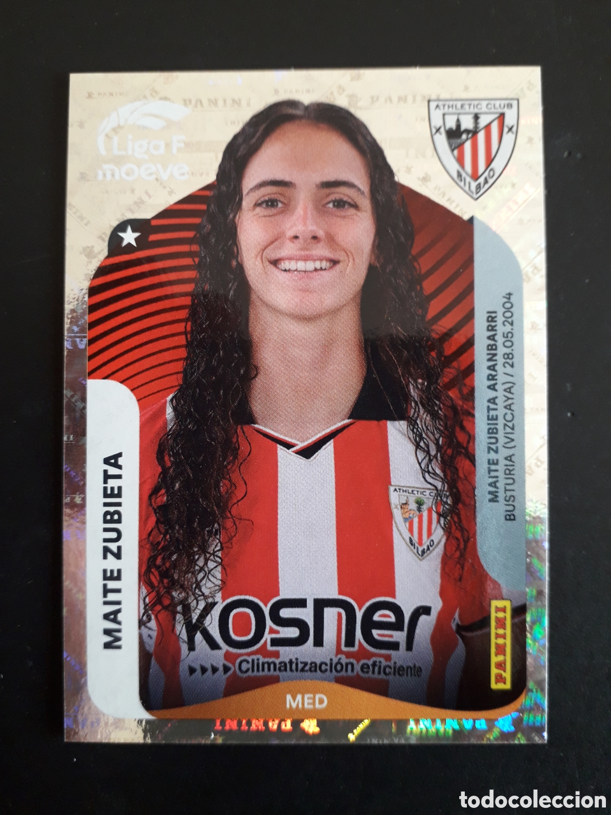 Fu&szlig;ball-Sticker: MAITE ZUBIETA ATHLETIC BILBAO N&deg; 34 LIGA F FEMENINA 2025 2026 25 26 PANINI SIN PEG PEDIDO M&Iacute;NIMO 3&euro;