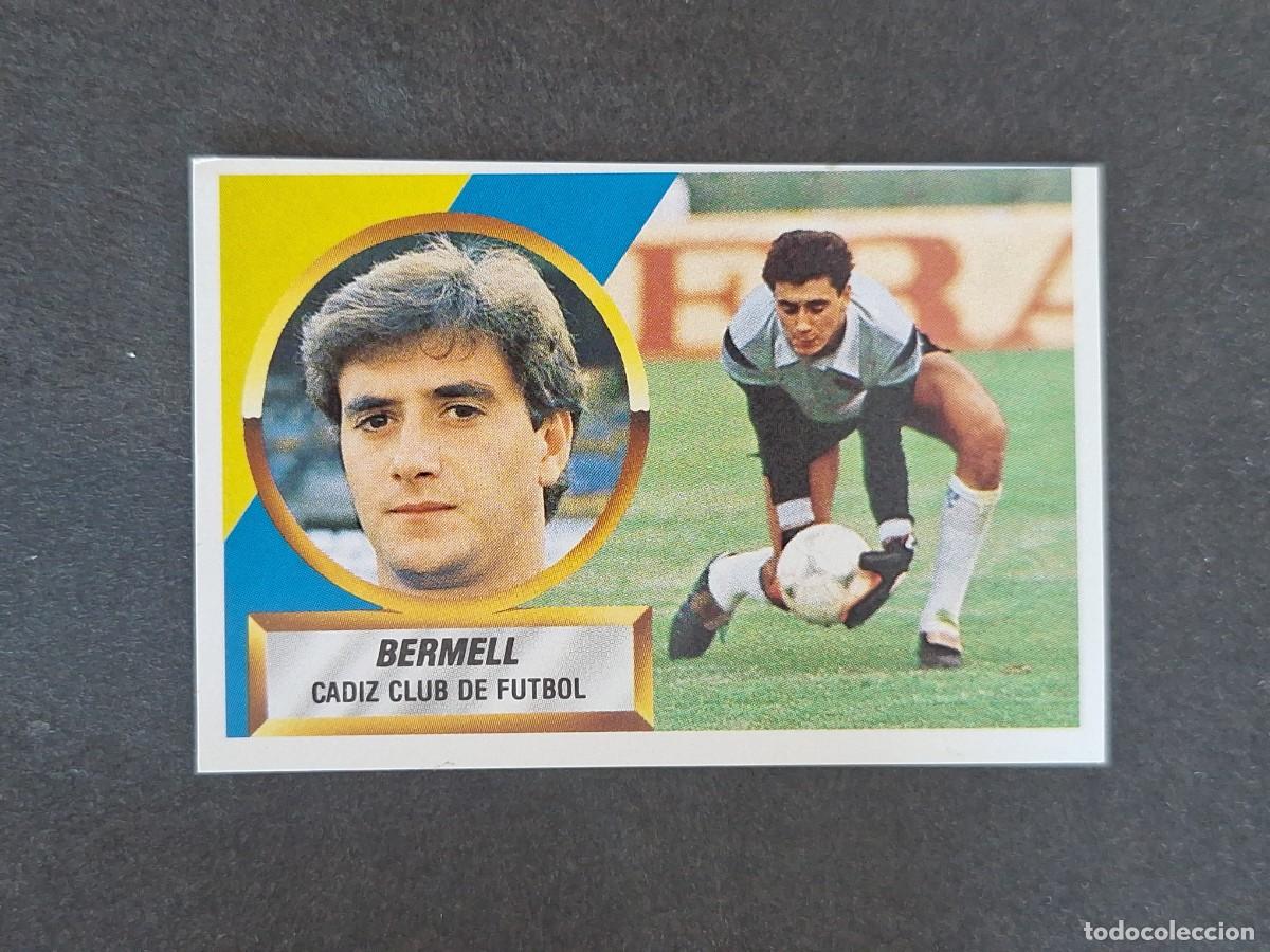 Fu&szlig;ball-Sticker: L5 BERMELL CADIZ C. F. LIGA ESTE 1988 1989 88 89 NUNCA PEGADO SIN PEGAR
