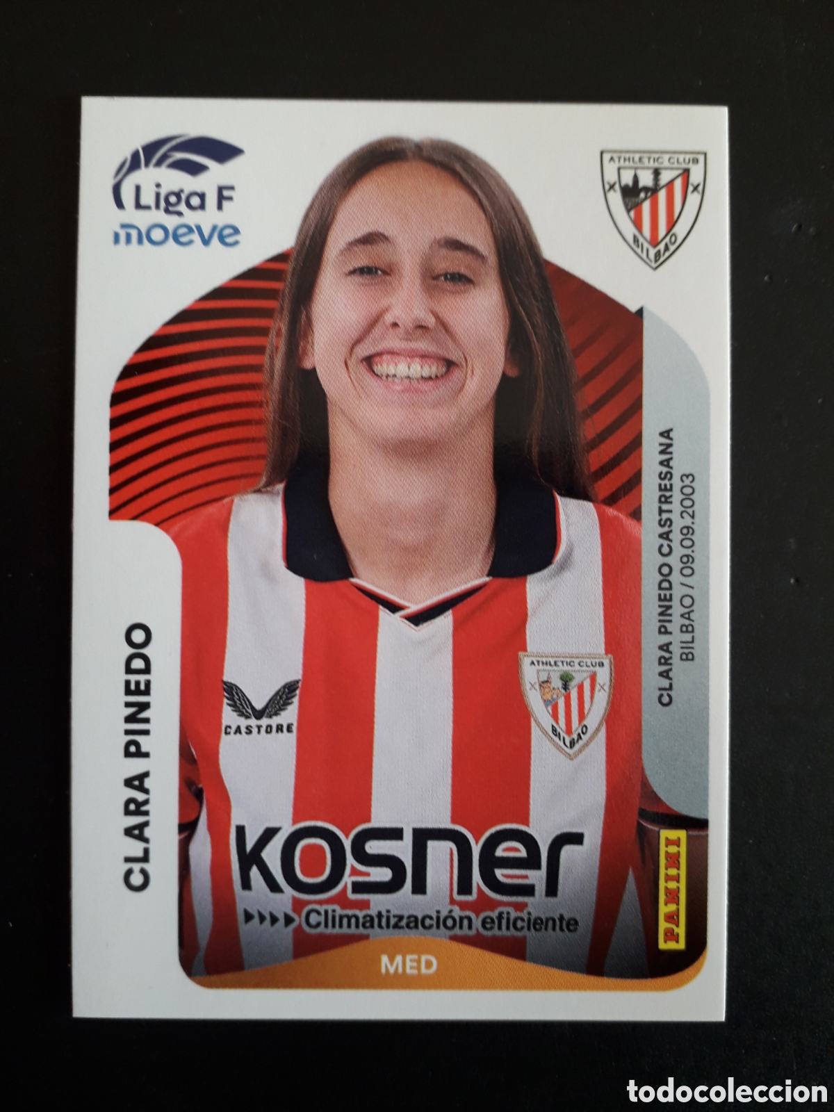Football Stickers: CLARA PINEDO ATHLETIC BILBAO N&deg; 35 LIGA F FEMENINA 2025 2026 25 26 PANINI SIN PEGAR PEDIDO M&Iacute;NIMO 3&euro;