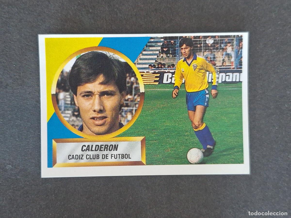 Football Stickers: L5 CALDERON CADIZ C. F. LIGA ESTE 1988 1989 88 89 NUNCA PEGADO SIN PEGAR