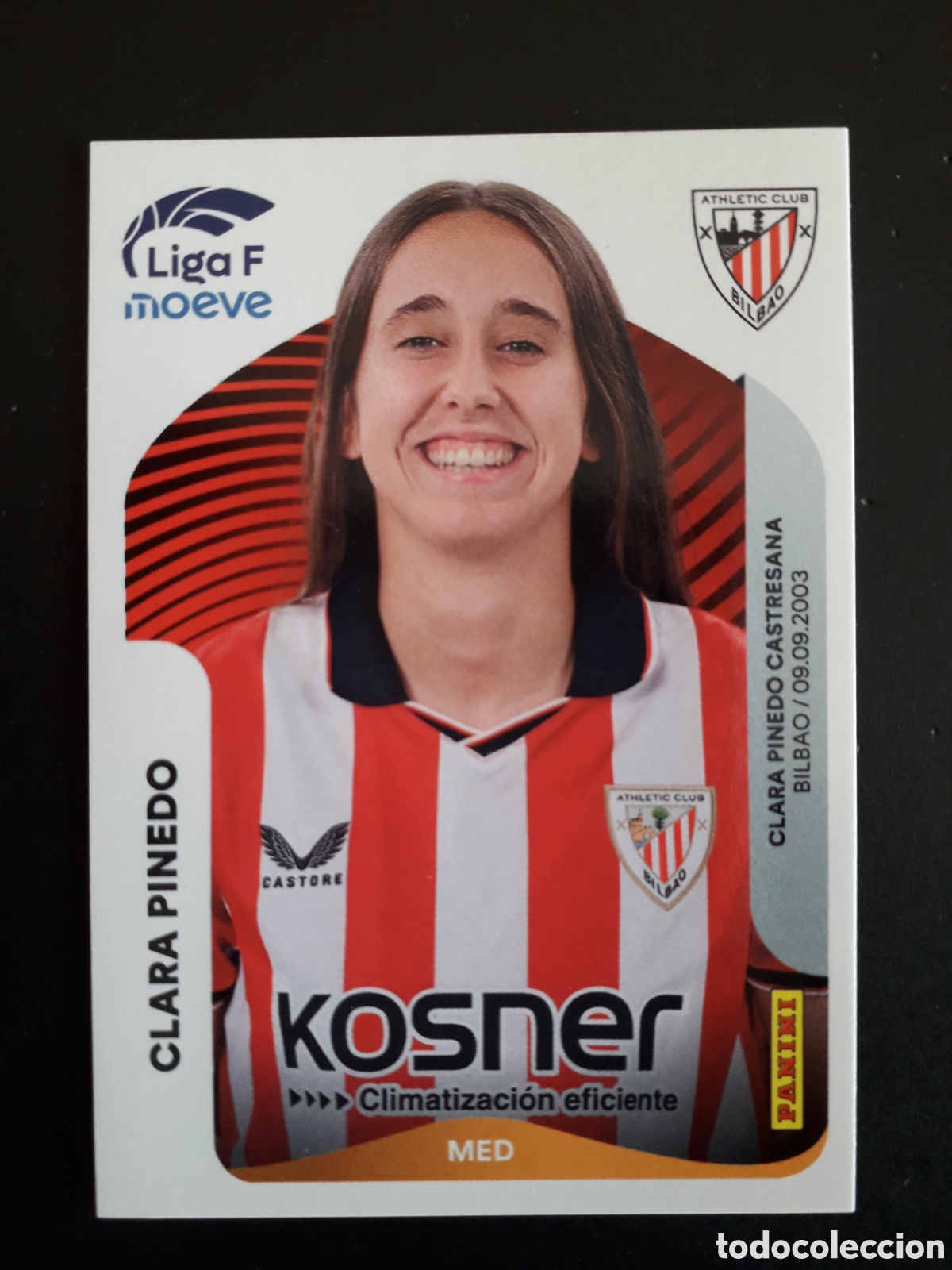 Football Stickers: CLARA PINEDO ATHLETIC BILBAO N&deg; 35 LIGA F FEMENINA 2025 2026 25 26 PANINI SIN PEGAR PEDIDO M&Iacute;NIMO 3&euro;