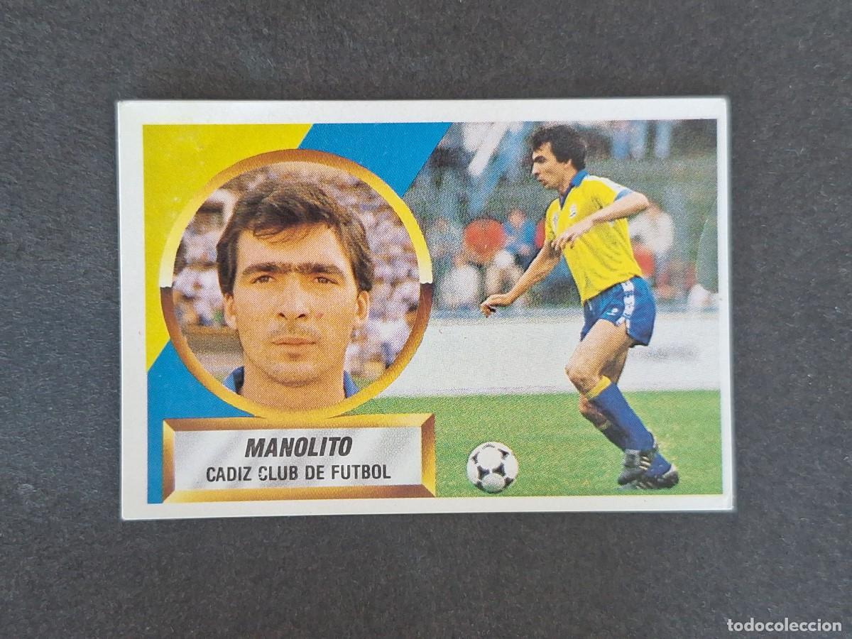Fu&szlig;ball-Sticker: L5 MANOLITO CADIZ C. F. LIGA ESTE 1988 1989 88 89 NUNCA PEGADO SIN PEGAR