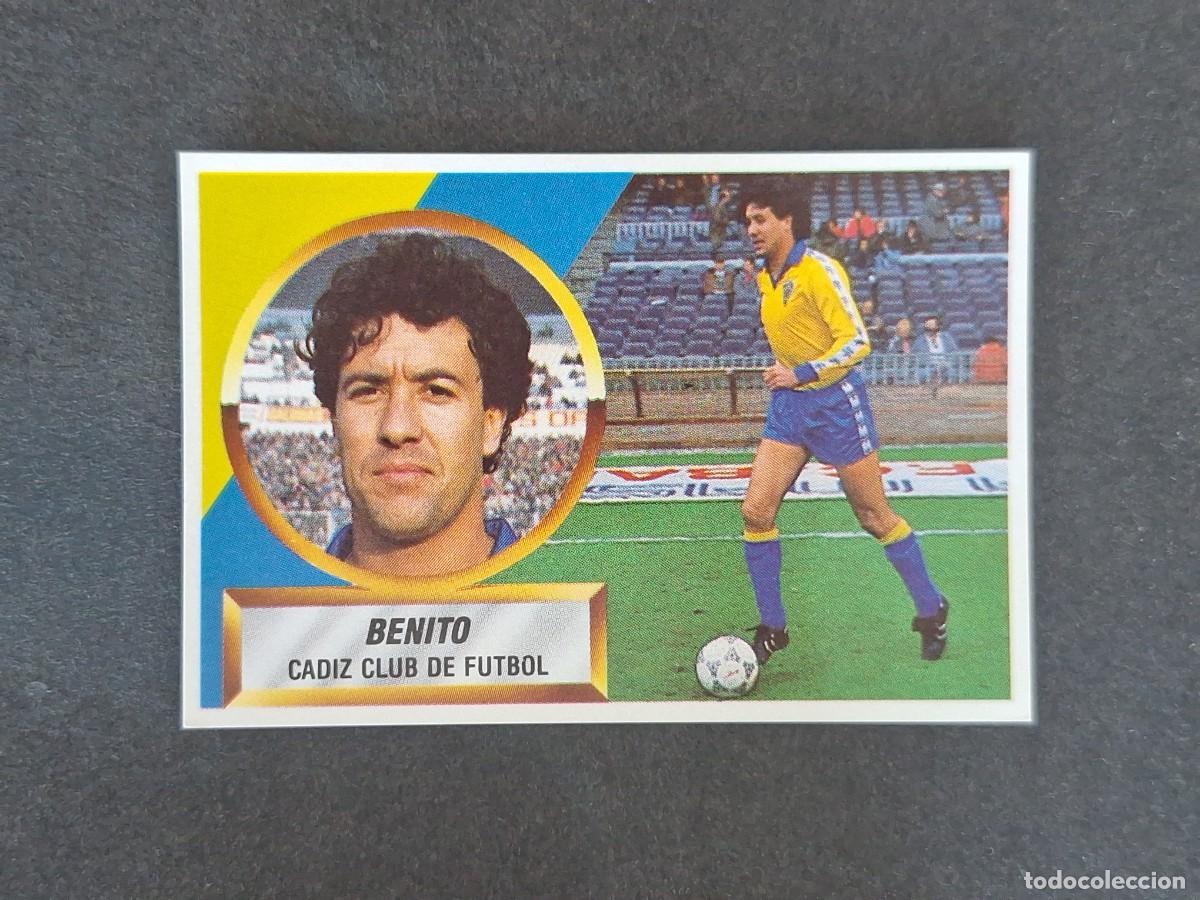 Fu&szlig;ball-Sticker: L5 BENITO CADIZ C. F. LIGA ESTE 1988 1989 88 89 NUNCA PEGADO SIN PEGAR