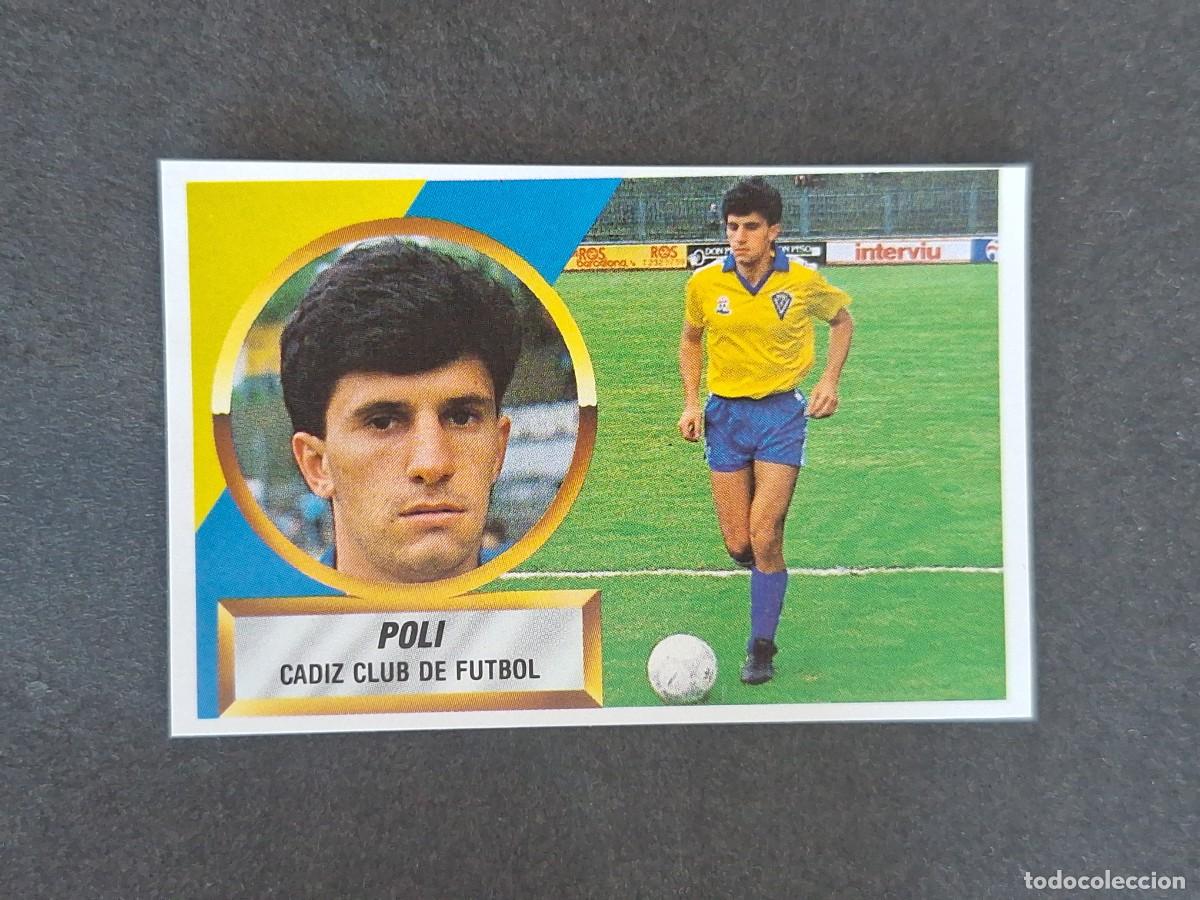 Fu&szlig;ball-Sticker: L5 POLI CADIZ C. F. LIGA ESTE 1988 1989 88 89 NUNCA PEGADO SIN PEGAR