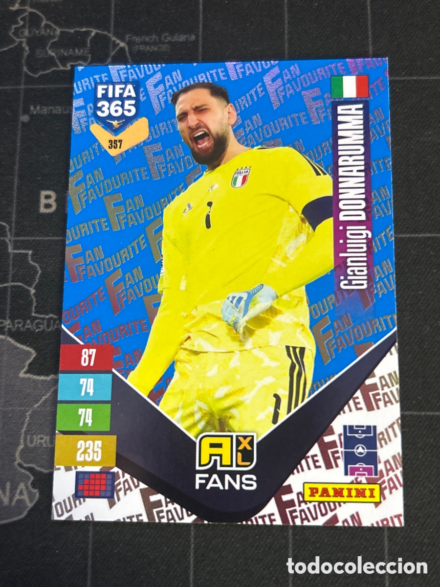 Fu&szlig;ball-Sticker: 357 GIANLUIGI DONNARUMMA (ITALIA) FANS FAVOURITE BLUE AZUL PANINI ADRENALYN XL FIFA 365 2027 27