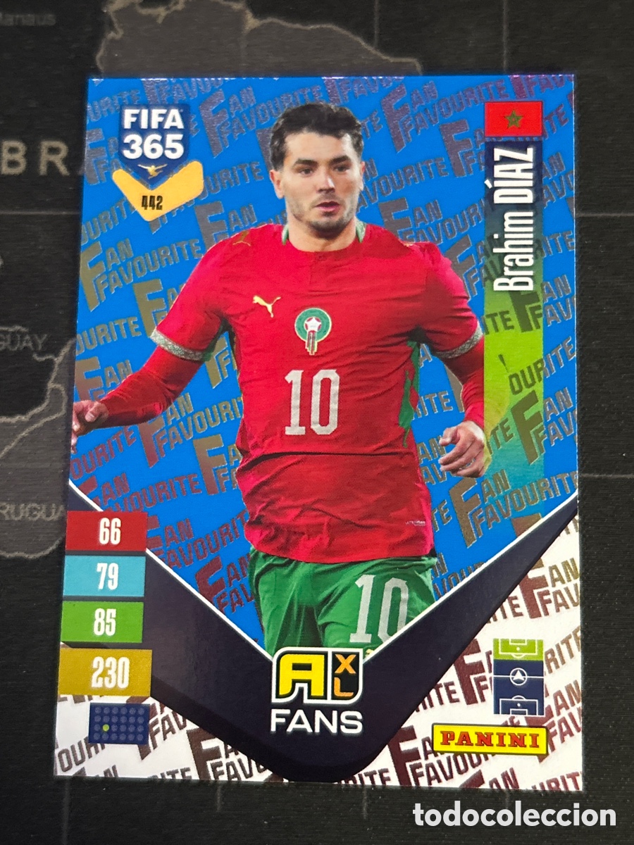 Cromos de f&uacute;tbol: 442 BRAHIM DIAZ (MARRUECOS) FANS FAVOURITE BLUE AZUL PANINI ADRENALYN XL FIFA 365 2027 27