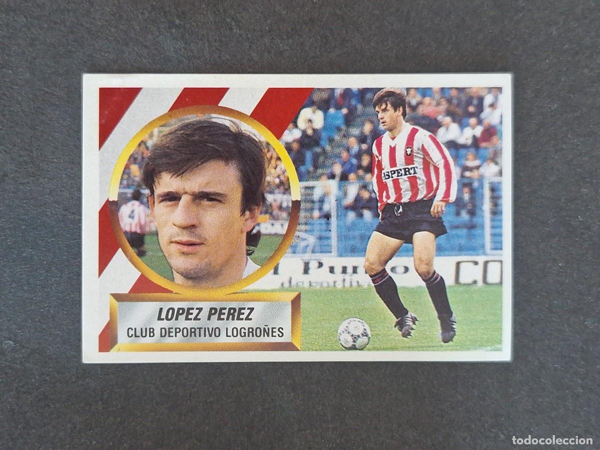 Cromos de Futebol: L5 LOPEZ PEREZ C. D. LOGRO&Ntilde;ES LIGA ESTE 1988 1989 88 89 NUNCA PEGADO SIN PEGAR
