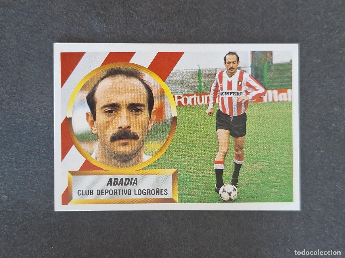 Fu&szlig;ball-Sticker: L5 ABADIA C. D. LOGRO&Ntilde;ES LIGA ESTE 1988 1989 88 89 NUNCA PEGADO SIN PEGAR