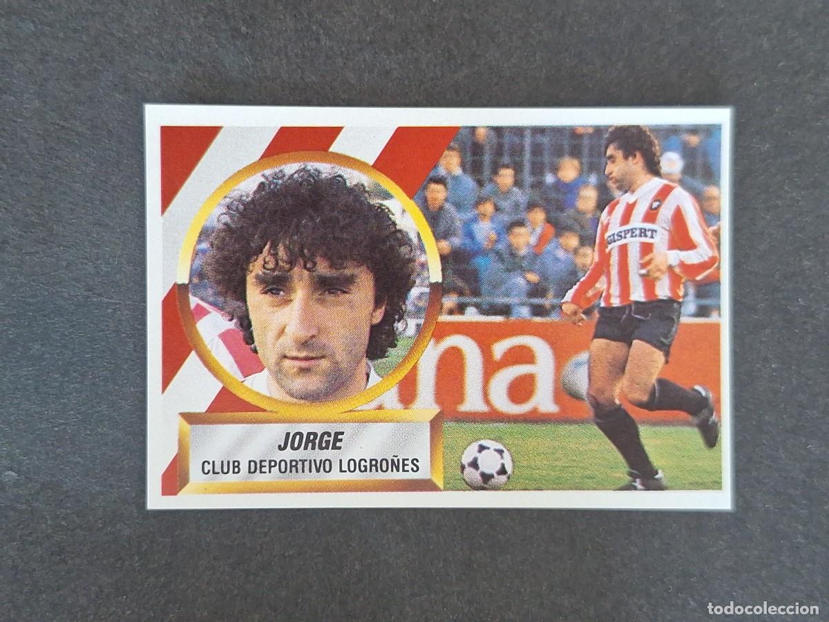 Fu&szlig;ball-Sticker: L5 JORGE C. D. LOGRO&Ntilde;ES LIGA ESTE 1988 1989 88 89 NUNCA PEGADO SIN PEGAR