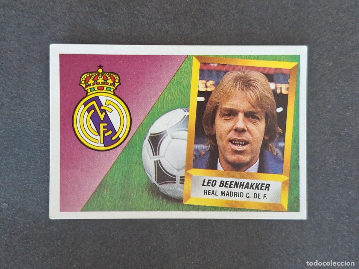 Fu&szlig;ball-Sticker: L5 LEO BEENHAKKER ENTRENADOR REAL MADRID LIGA ESTE 1988 1989 88 89 NUNCA PEGADO SIN PEGAR