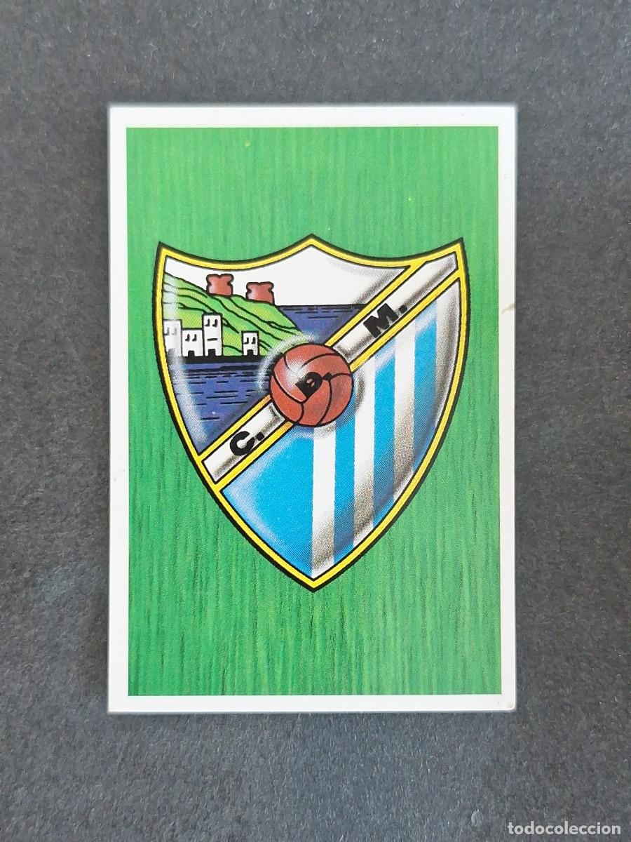 Figurine di Calcio: L5 ESCUDO MALAGA C. F. LIGA ESTE 1988 1989 88 89 NUNCA PEGADO SIN PEGAR
