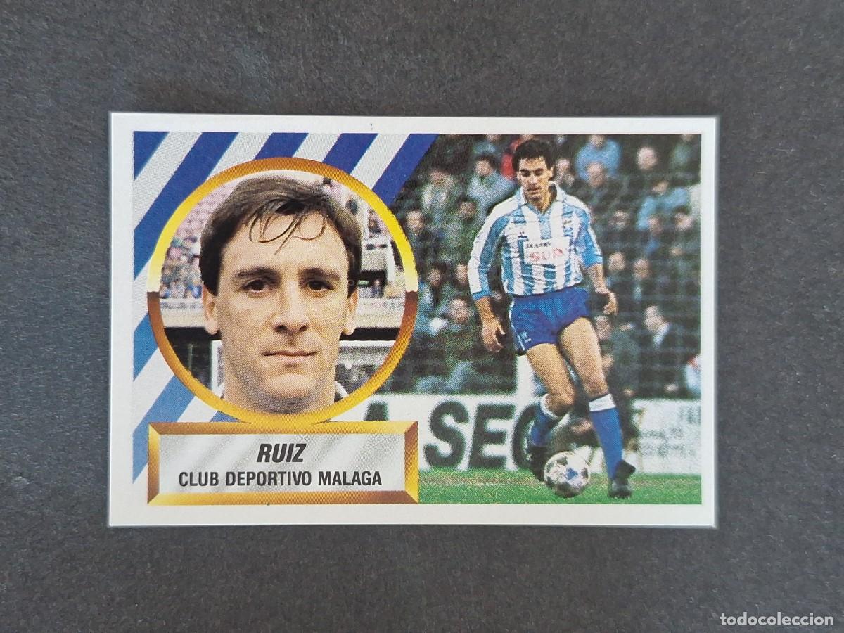 Football Stickers: L5 RUIZ MALAGA C. F. LIGA ESTE 1988 1989 88 89 NUNCA PEGADO SIN PEGAR