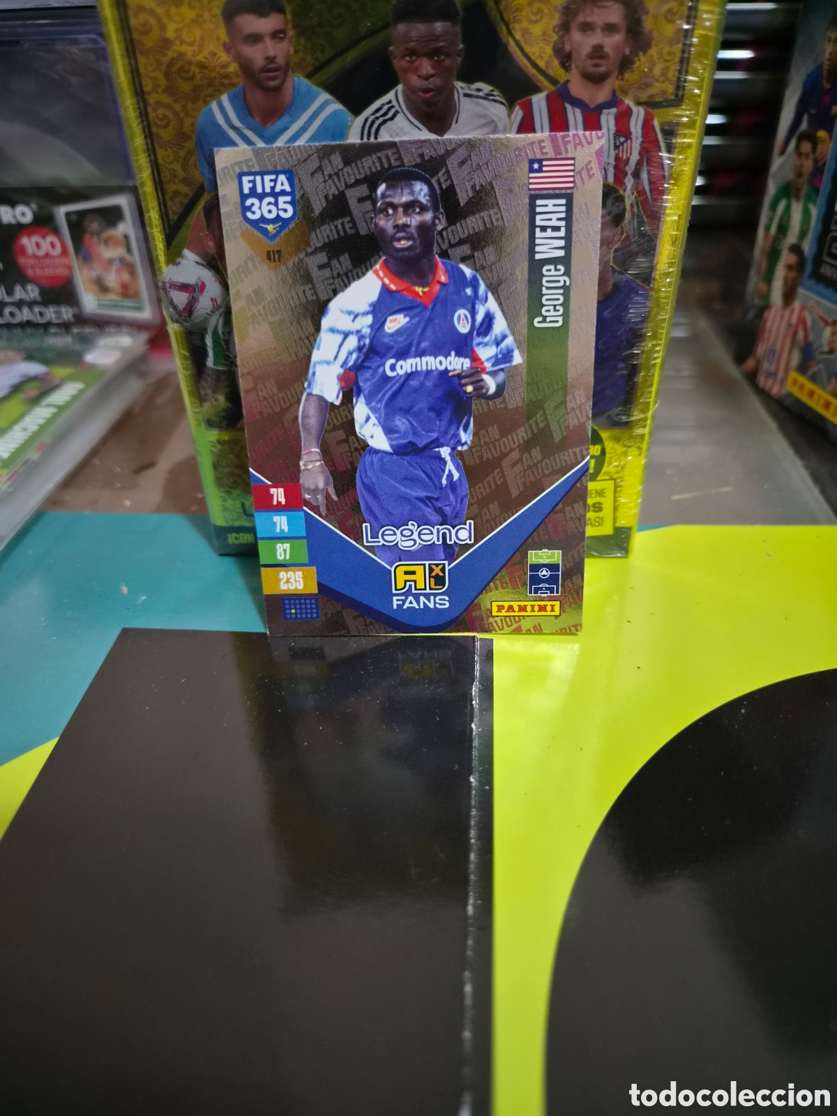 Football Stickers: N&deg;417 Fans Legends Weah FIFA 365 2027