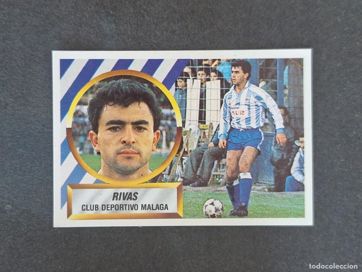 Football Stickers: L5 RIVAS MALAGA C. F. LIGA ESTE 1988 1989 88 89 NUNCA PEGADO SIN PEGAR