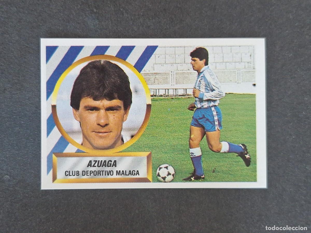 Football Stickers: L5 AZUAGA MALAGA C. F. LIGA ESTE 1988 1989 88 89 NUNCA PEGADO SIN PEGAR