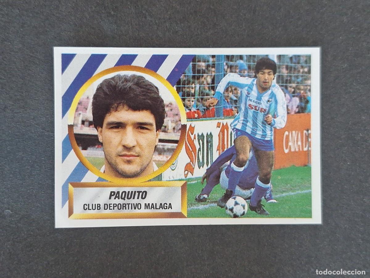 Football Stickers: L5 PAQUITO MALAGA C. F. LIGA ESTE 1988 1989 88 89 NUNCA PEGADO SIN PEGAR
