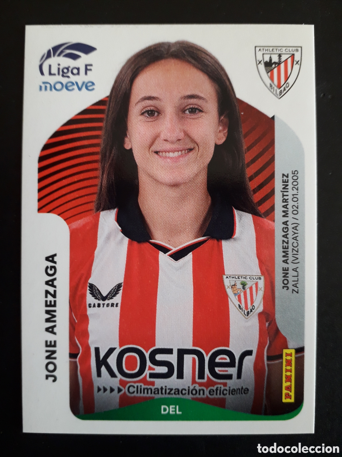 Football Stickers: JONE AMEGAZA ATHLETIC BILBAO N&deg; 37 LIGA F FEMENINA 2025 2026 25 26 PANINI SIN PEGAR PEDIDO M&Iacute;NIMO 3&euro;