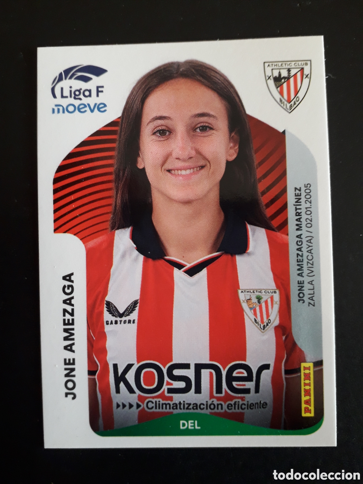 Football Stickers: JONE AMEGAZA ATHLETIC BILBAO N&deg; 37 LIGA F FEMENINA 2025 2026 25 26 PANINI SIN PEGAR PEDIDO M&Iacute;NIMO 3&euro;