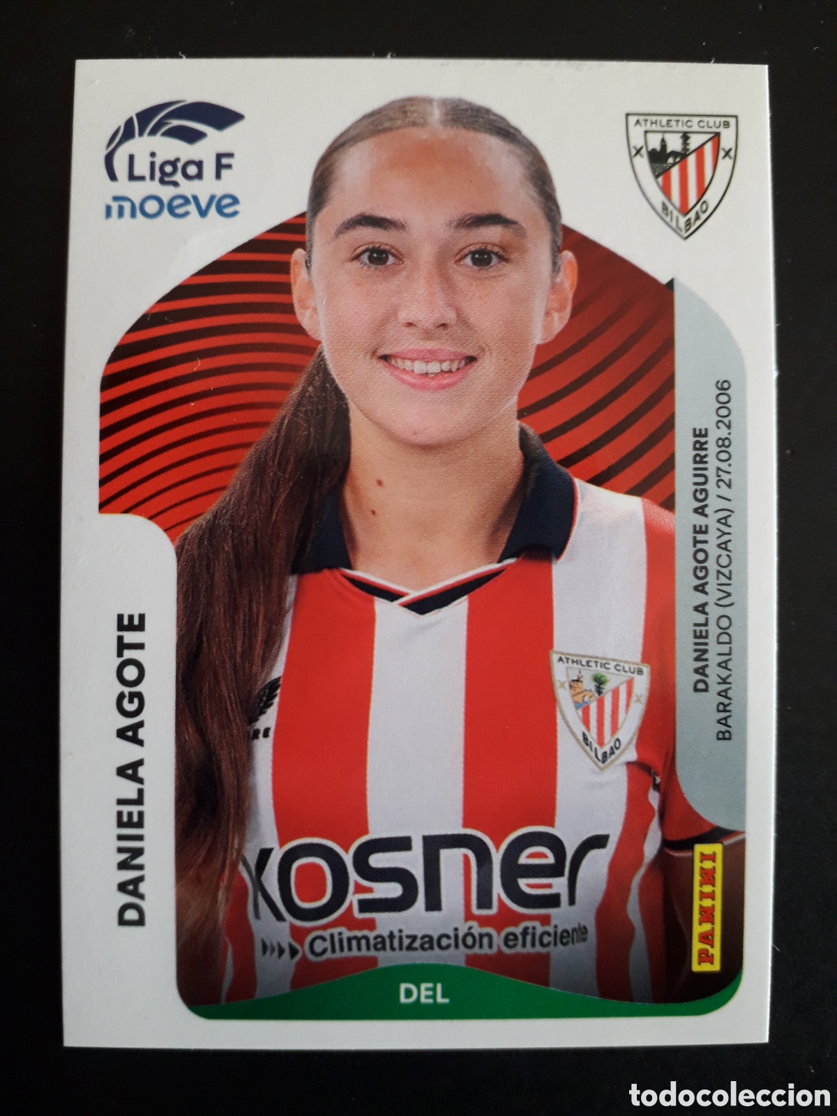 Cromos de Futebol: DANIELA AGOTE ATHLETIC BILBAO N&deg; 39 A LIGA F FEMENINA 2025 2026 25 26 PANINI SIN PEG PEDIDO M&Iacute;NIM 3&euro;