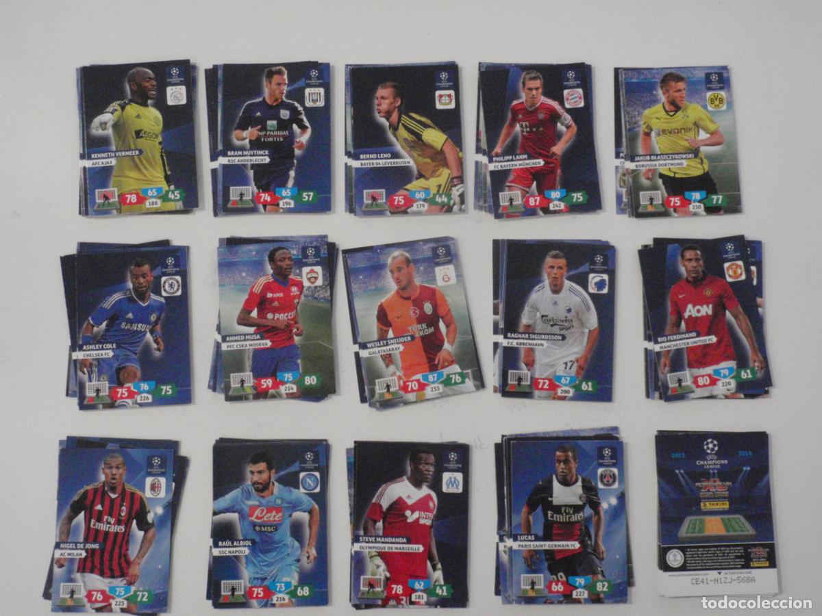 Cromos de f&uacute;tbol: LOTE 95 cromos trading cards diferentes. UEFA Champions League ADRENALYN XL 2013 2014 PANINI. 13 14
