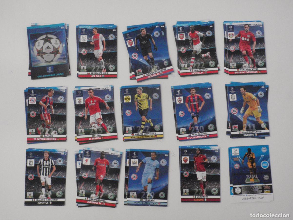 Cromos de f&uacute;tbol: LOTE 44 cromos trading cards diferentes. UEFA Champions League ADRENALYN XL 2014 2015 PANINI. 14 15