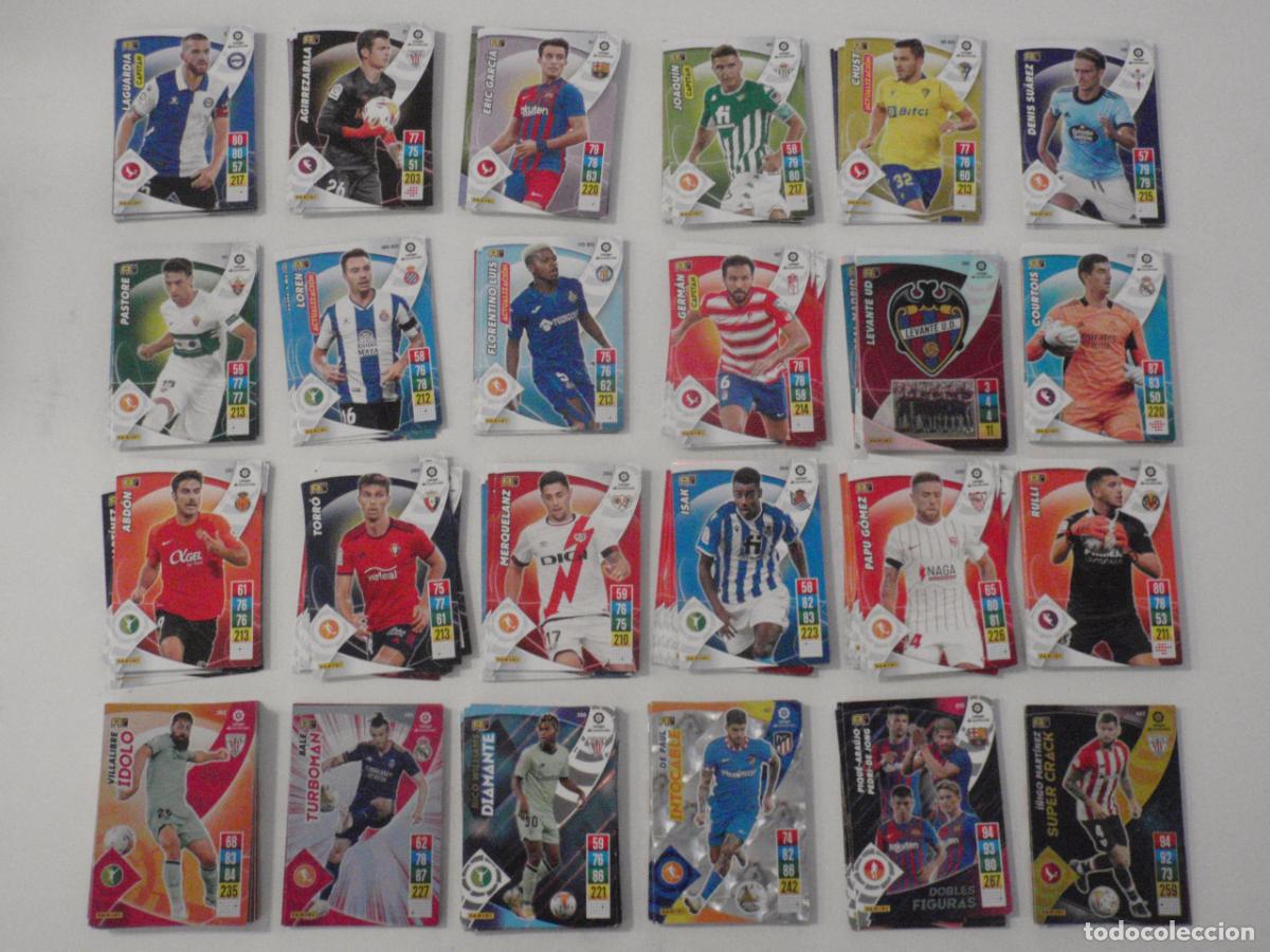 Cromos de f&uacute;tbol: LOTE 200 cromos trading cards diferentes de futbol. Fichas ADRENALYN XL 2021 2022 PANINI. 21 22