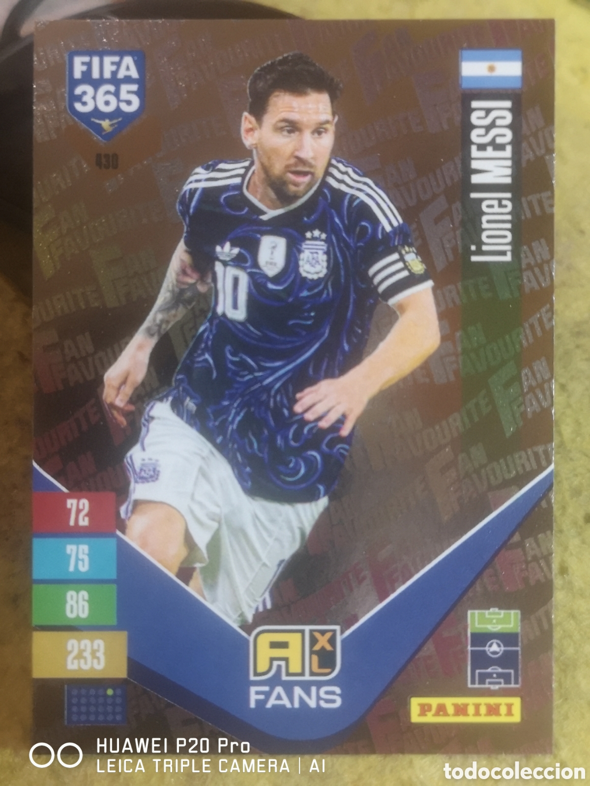 Cromos de f&uacute;tbol: ADRENALYN FIFA 365 2027 MESSI FANS PARALELA 430 - ARGENTINA