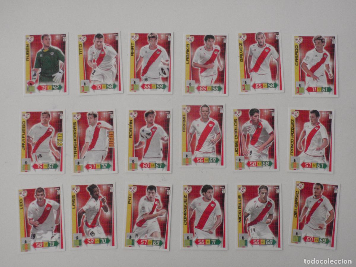 Football Stickers: 18 cromos RAYO VALLECANO - SET BASICO COMPLETO. Fichas ADRENALYN XL 2012 2013 PANINI. 12 13