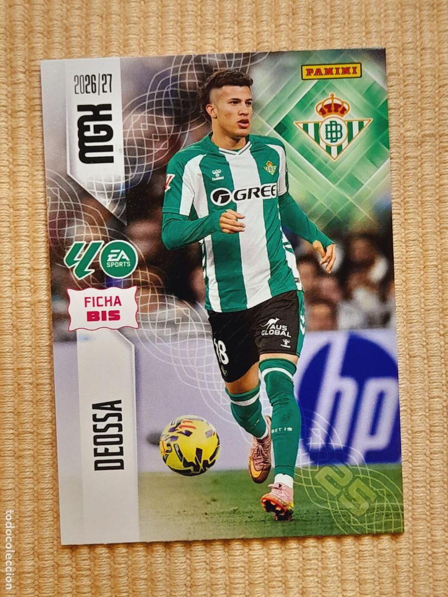 Fu&szlig;ball-Sticker: CARD 100 BIS DEOSSA (FICHA BIS) REAL BETIS LIGA 26-27 2026 2027 MEGACRACKS