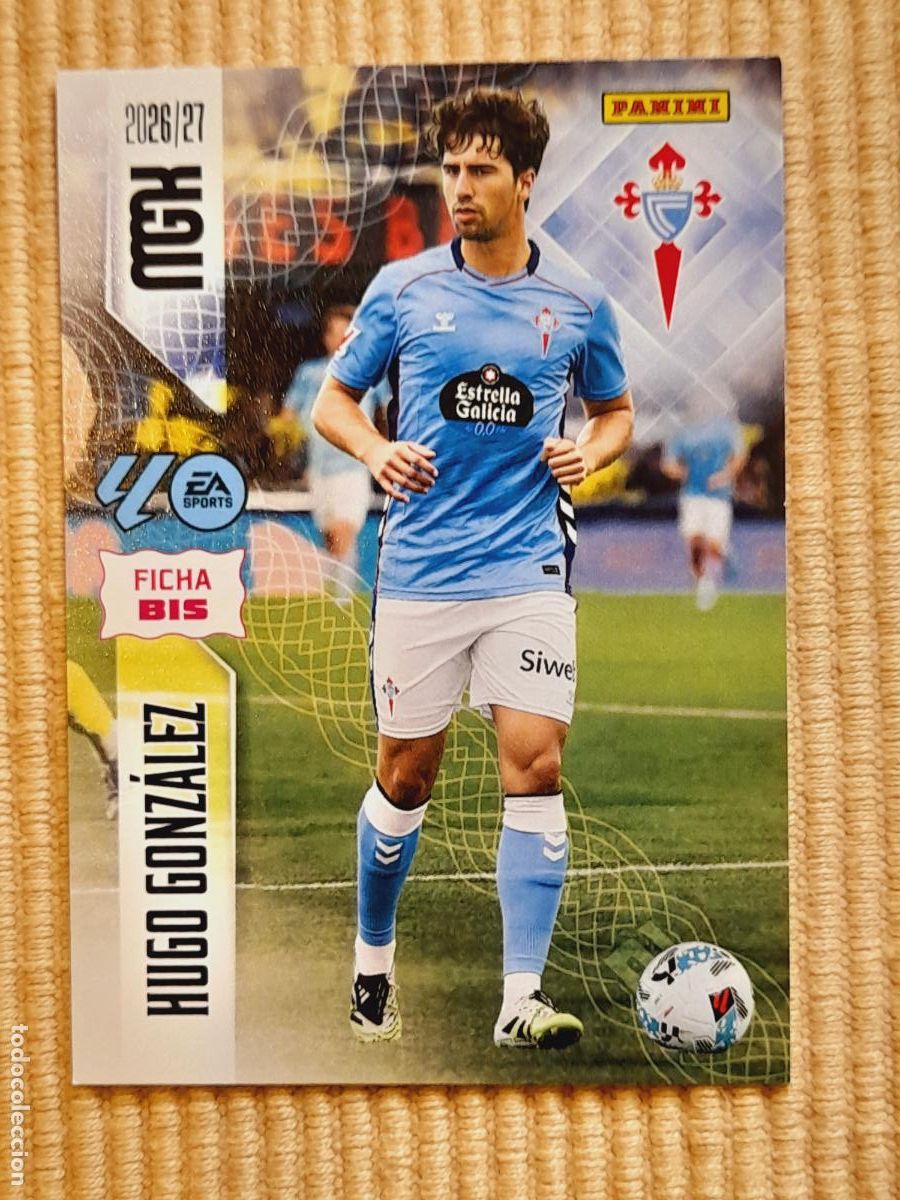 Fu&szlig;ball-Sticker: CARD 123 BIS HUGO GONZALEZ (FICHA BIS) CELTA DE VIGO LIGA 26-27 2026 2027 MEGACRACKS