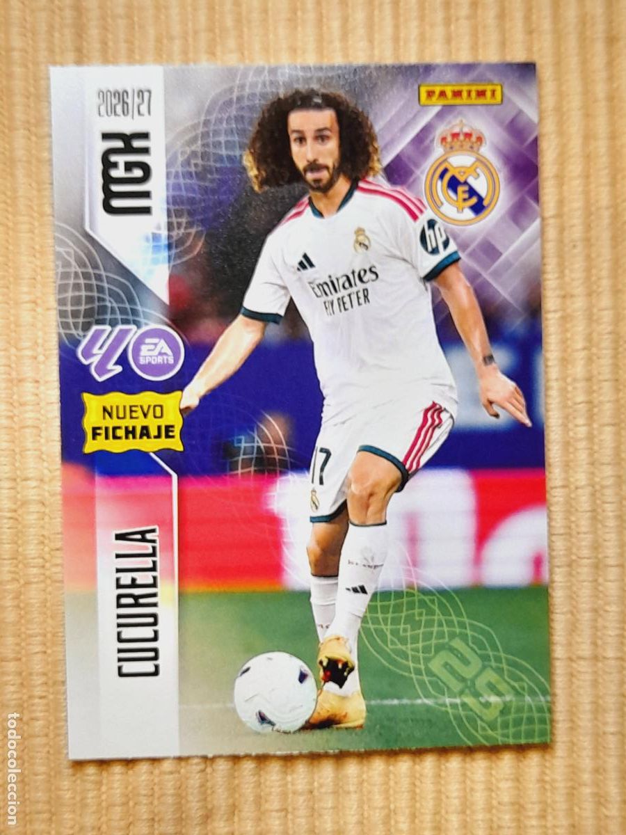 Fu&szlig;ball-Sticker: CARD 451 CUCURELLA (NUEVO FICHAJE) REAL MADRID LIGA 26-27 2026 2027 MEGACRACKS