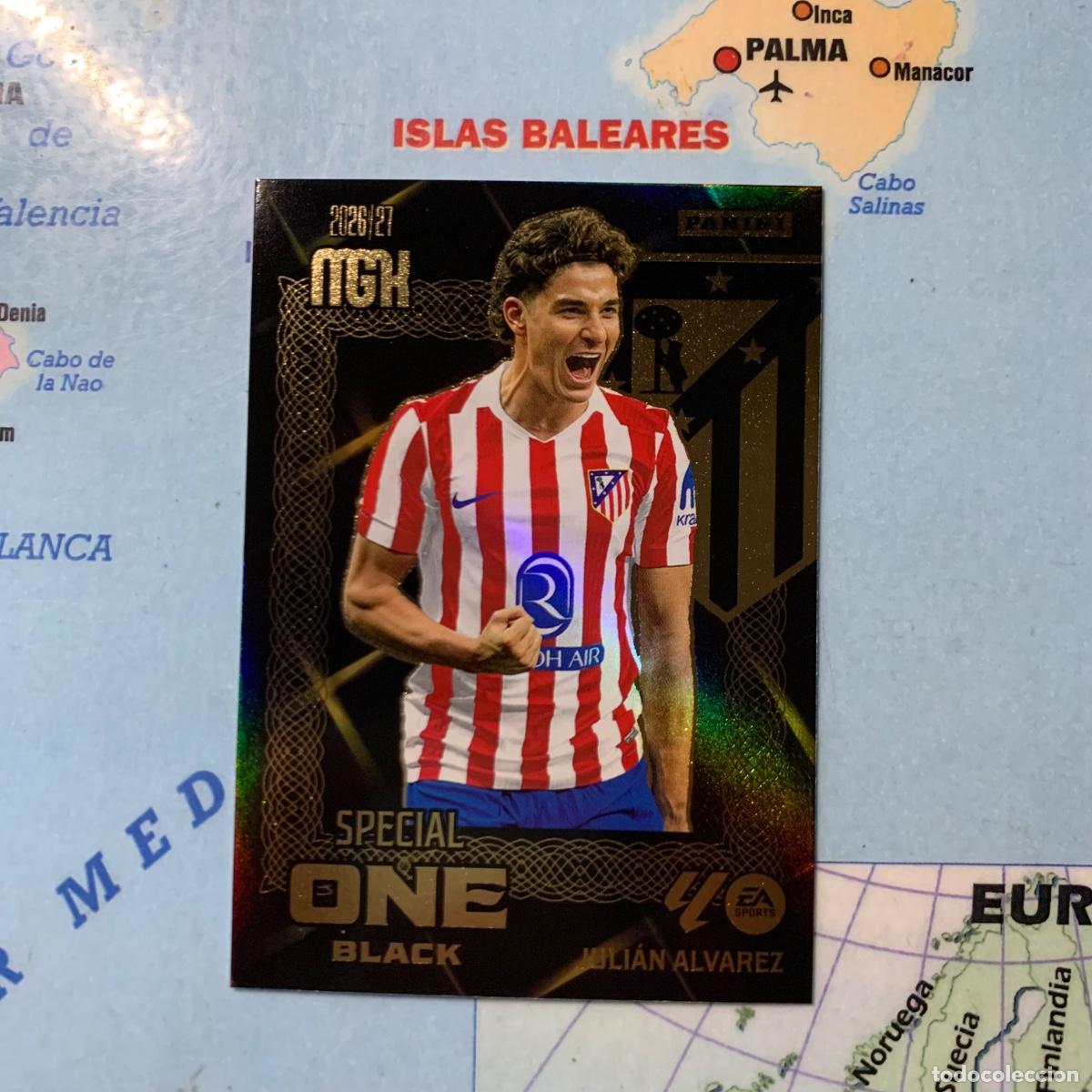 Cartes &agrave; collectionner de Football: Juli&aacute;n &Aacute;lvarez Special One Black del Atl&eacute;tico de Madrid megacracks 26-27 2026-2027