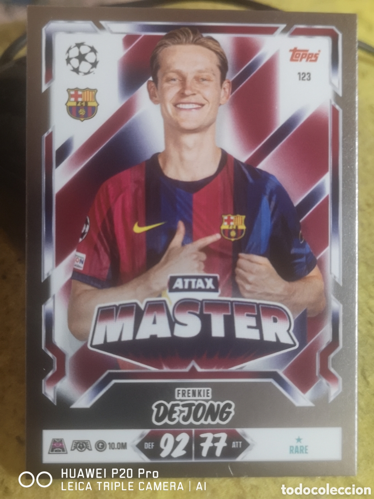 Cartes &agrave; collectionner de Football: MATCH ATTAX 2026 27 ATTAX MASTER DE JONG 123 - BARCELONA