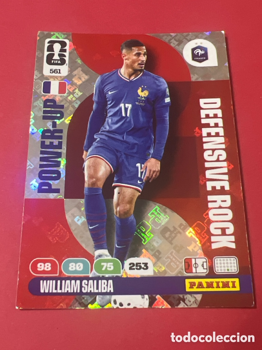 Cromos de f&uacute;tbol: 561 power up WILLIAM SALIBA FRANCIA ADRENALYN WORLD CUP 2026 MUNDIAL FUTBOL CROMOS CARDS PANINI