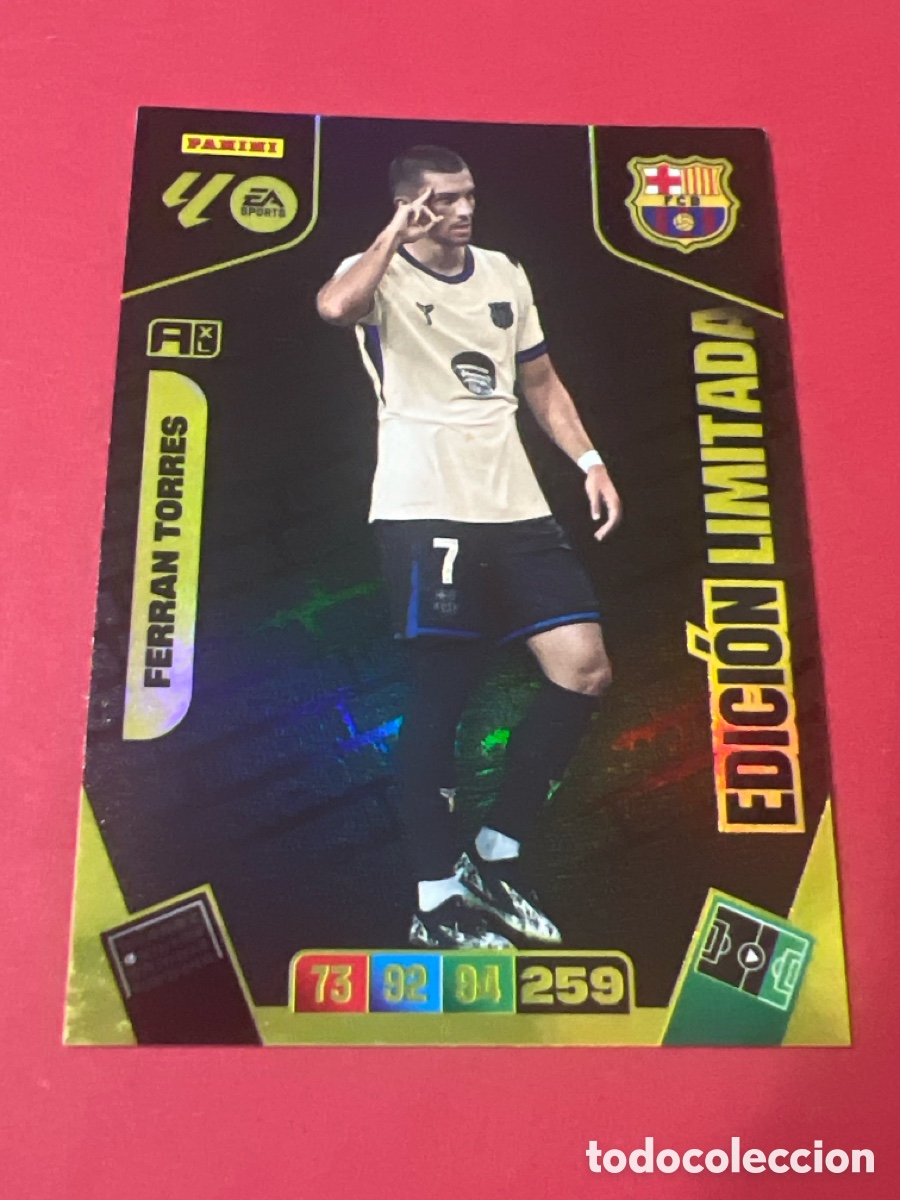 Cromos de f&uacute;tbol: C5758. ADRENALYN XL 2025/26. FERR&Aacute;N TORRES &rdquo;EDICI&Oacute;N LIMITADA&rdquo;. FC.BARCELONA