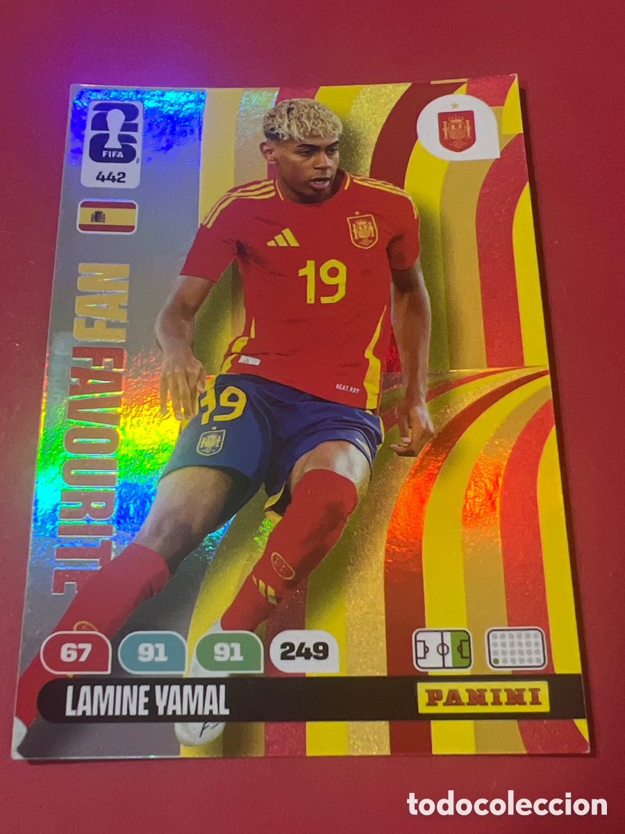Cromos de f&uacute;tbol: C5761. 442 Lamine Yamal Fan Favoirite / Adrenalyn XL FIFA World Cup 2026