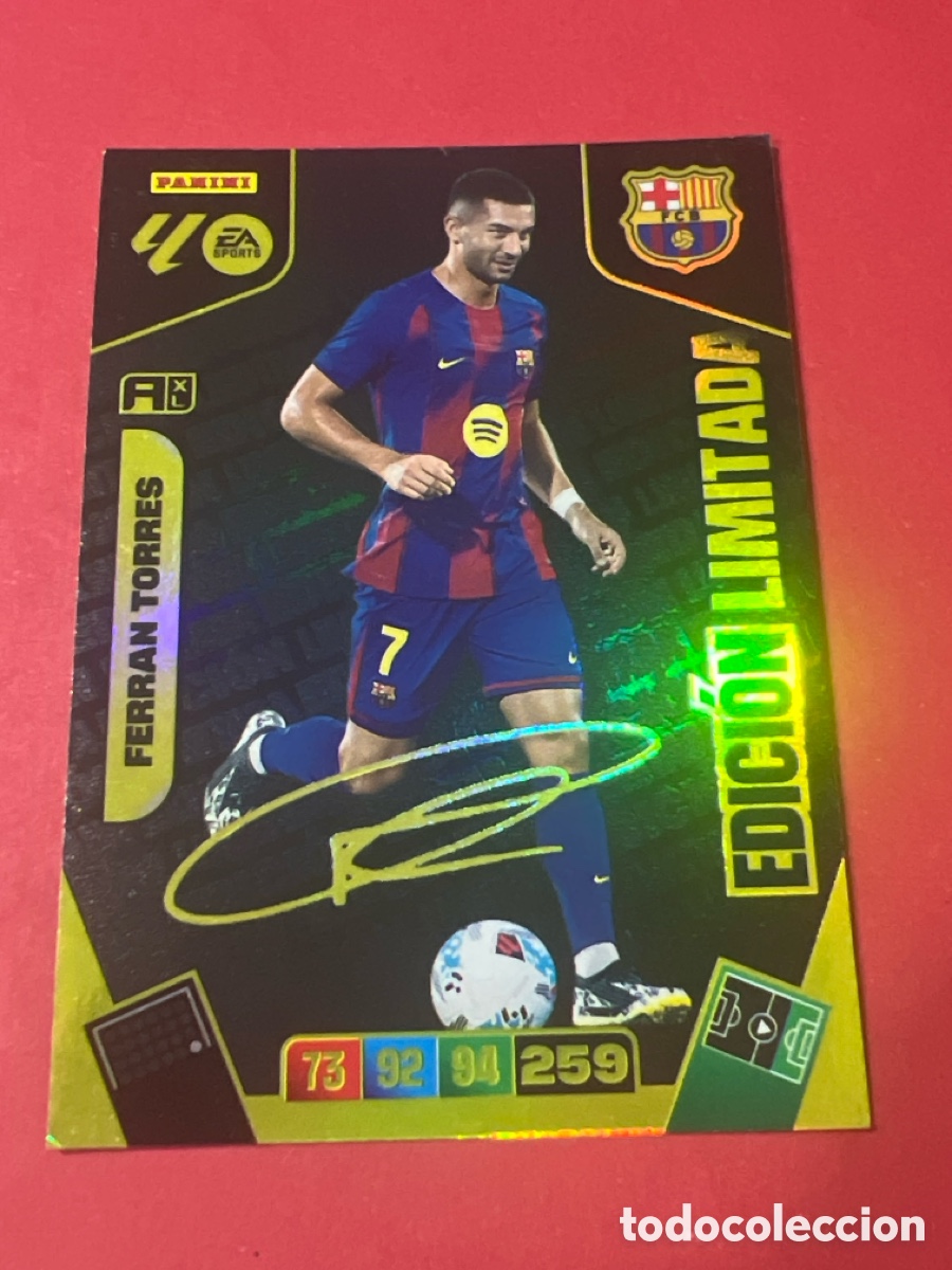 Cromos de f&uacute;tbol: FERR&Aacute;N TORRES (Barcelona) EDICI&Oacute;N LIMITADA FIRMADA. Liga 2025 2026 25 26 Adrenalyn XL (Panini)