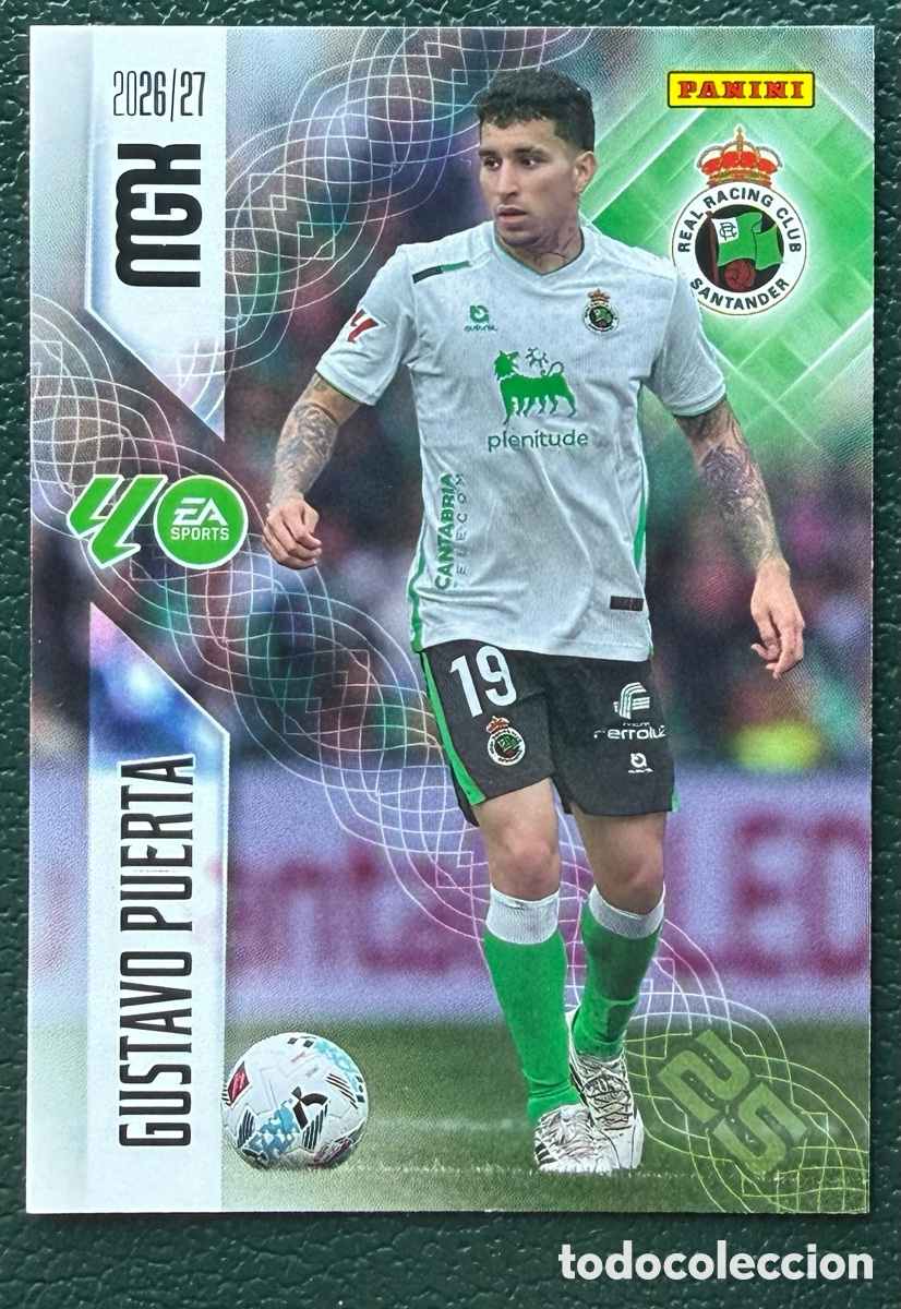 Football Stickers: 281 GUSTAVO PUERTA RACING DE SANTANDER FICHAS ALBUM MEGACRACKS 2026 2027 MGK 26 27