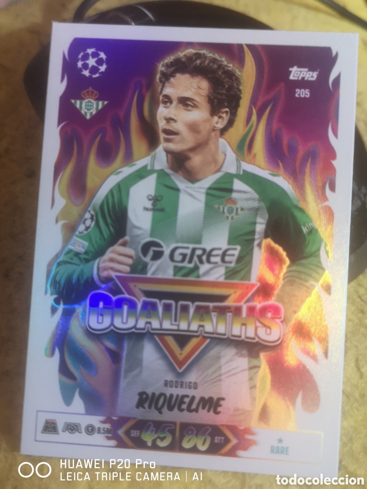 Football Stickers: MATCH ATTAX 2026 27 GOALIATHS RODRIGO RIQUELME 205 - REAL BETIS