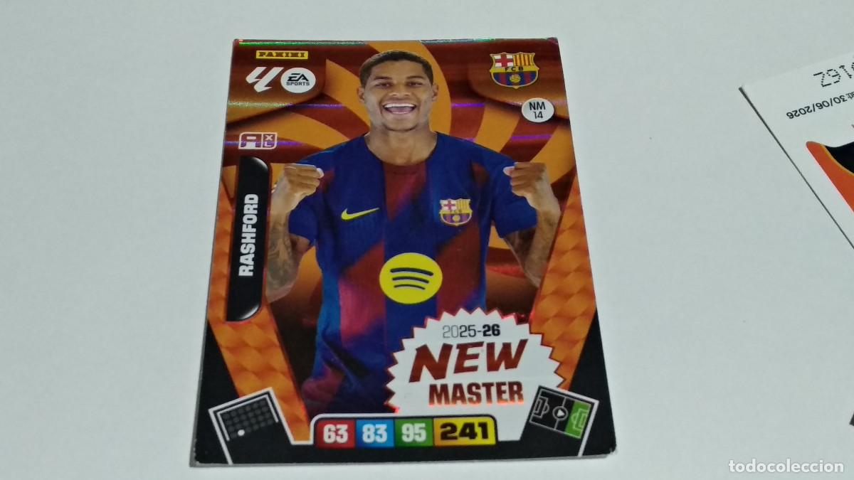 Fu&szlig;ball-Sticker: NM 14 RASHFORD (NEW MASTER) ADRENALYN XL 2025 2026 25 26 PANINI FC.BARCELONA