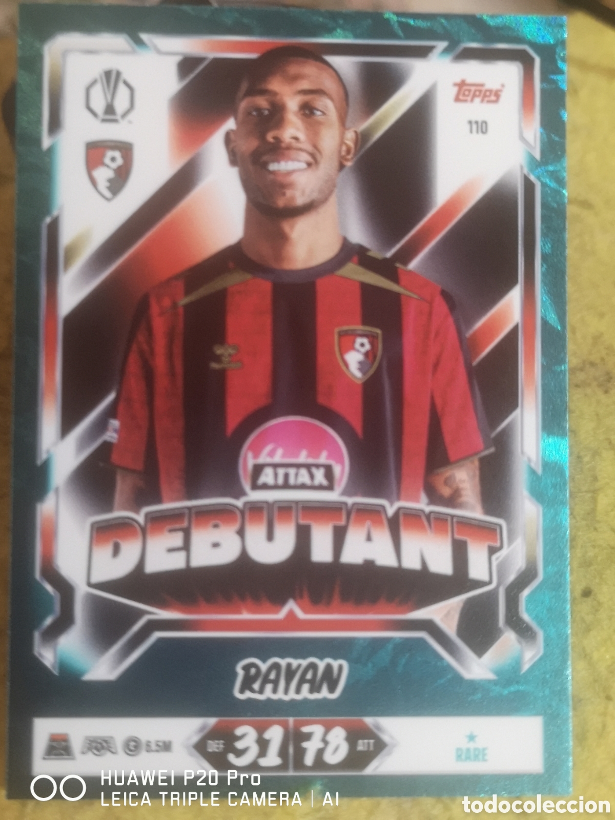 Fu&szlig;ball-Sticker: MATCH ATTAX 2026 27 RAYAN 110 PARALELA VERDE - ATTAX DEBUTANT - BOURNEMOUTH