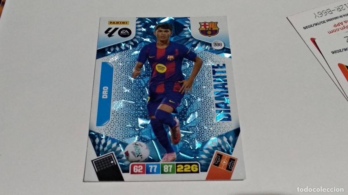 Fu&szlig;ball-Sticker: 398 DRO DIAMANTE F. C. BARCELONA ADRENALYN XL 2025 2026 25 26 PANINI FC.BARCELONA